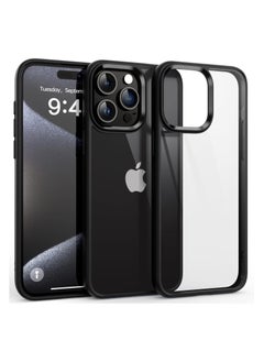 Generic Magic Mask QY Series TPU Protection Case Compatible with iPhone 15 Pro Max 6.7 inch Unique Black Frame Clear for iPhone 15 Pro Max 6.7 inch  - Image 1