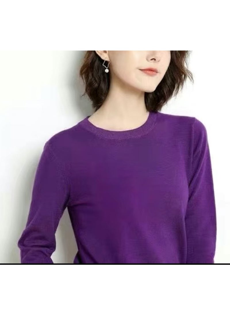 Generic Women's Ecosmart V-neck sweatshirt, women's wool pullover sweatshirt  - Image 2