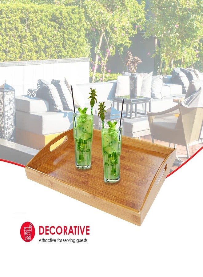 Home Basics ST01034 Serving Tray, Bamboo - Image 4
