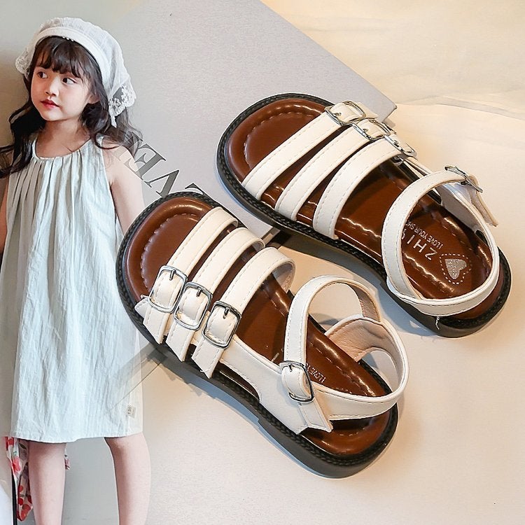 Korean Style Girls' Sandals Stylish Children'S Princess Shoes Little Girl'S Roman Shoes Open Toe Baby Beach Shoes - Image 5