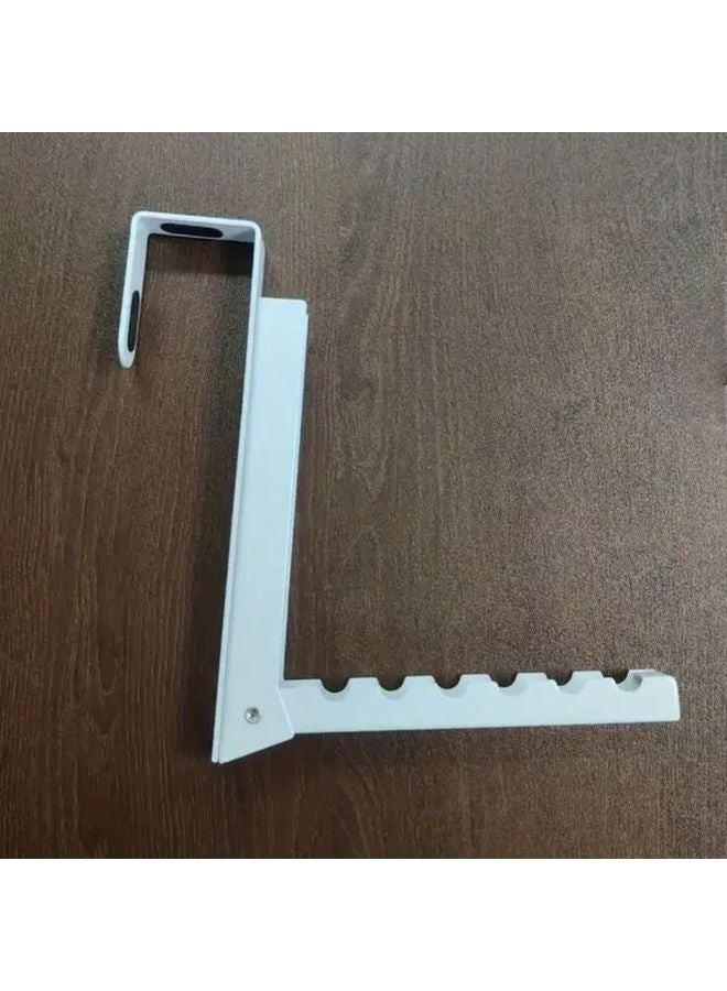 1pc White Foldable Door Hook No Drill Installation Space Saving Wardrobe Organizer - Image 1