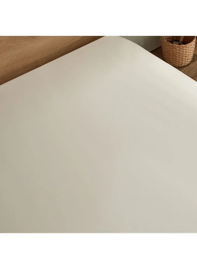 Home Box Derby Solid Microfiber Single Fitted Sheet - 90x190+20 cm