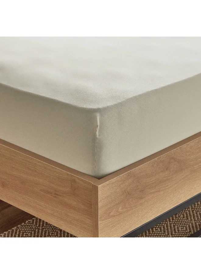 Home Box Derby Solid Microfiber Single Fitted Sheet - 90x190+20 cm