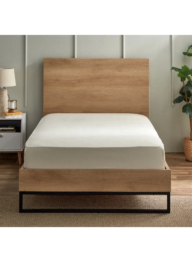 Home Box Derby Solid Microfiber Single Fitted Sheet - 90x190+20 cm