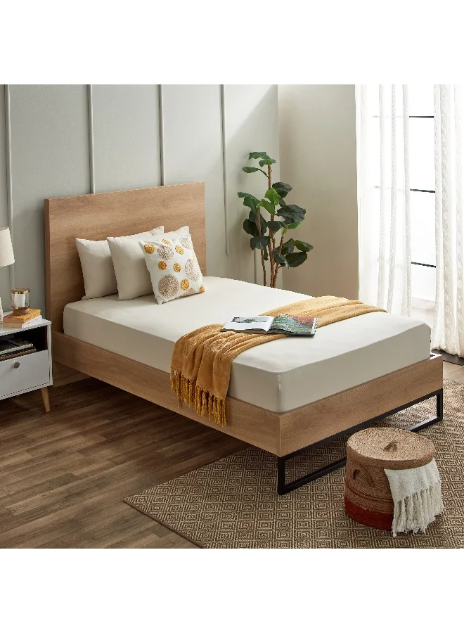 Home Box Derby Solid Microfiber Single Fitted Sheet - 90x190+20 cm