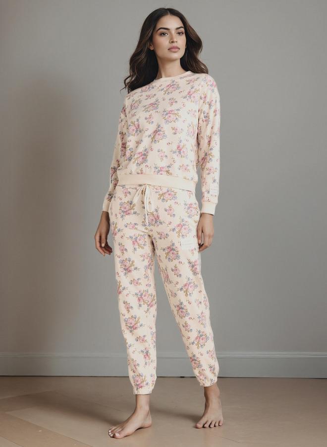 سبلاش فيڤ طقم بيجاما بطبعة زهور - Image 1
