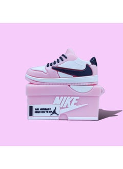 Generic Creative Fashion Brand Shoe Box Shoes Airpods Pro Wireless Bluetooth Earphone Shell For 1/2 Generation Silicone Protective Cover-Color:Pink Barb-Applicable Model:airpods/3rd Generation  - Image 1