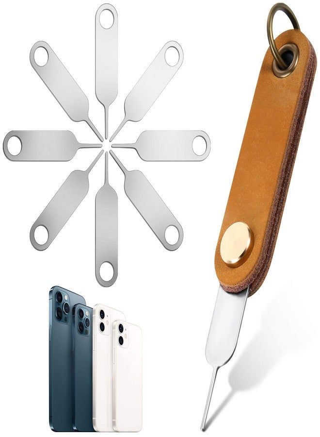 Weewooday 20 Pcs Sim Card Removal Tool Universal Sim Card Pin Card Tray Eject Pin Ejector Tool with 1 Detachable Keychain Charm for Smart Phones and Tablets - Image 1