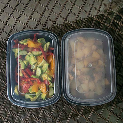 SafeWare Meal Prep Container Reusable with Lids [25 Set] 24oz. Ideal-Food Prep Containers, Food Storage Bento Box, Portion Control | Stackable | Microwave | Dishwasher | Freezer Safe - Image 5