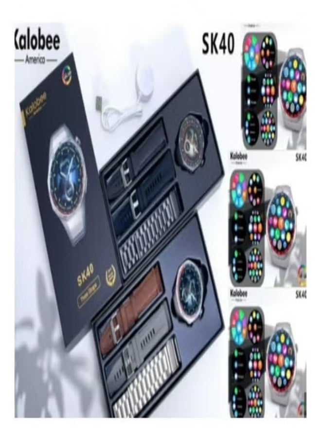 Kalobee SK40 Smartwatch | AMOLED Display | Bluetooth Calling | Fitness & Health Tracker | Heart Rate, Sleep & Activity Monitoring | Lightweight & Stylish Smartwatch for Men & Women - Image 2