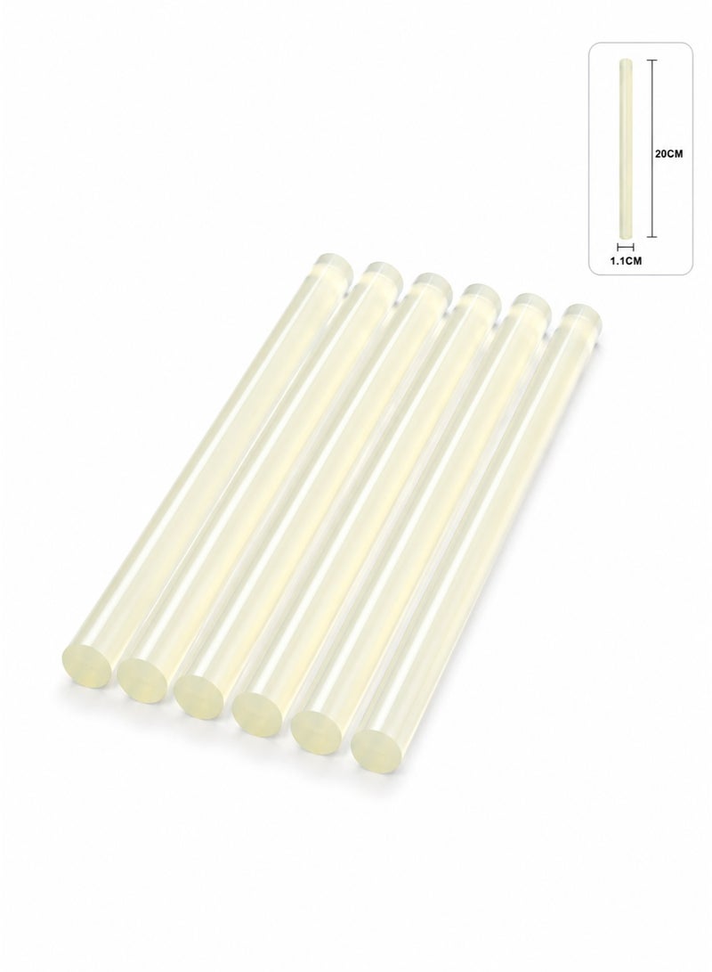 11 mm x 200 mm Hot Melt Glue Sticks Clear Adhesive Refills 12 Pieces Compatible with Standard Glue Guns for DIY Crafts Home Repairs and School Projects