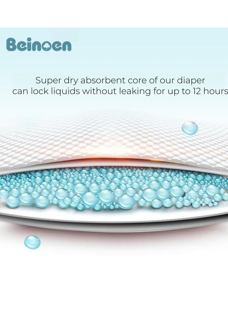 Beinoen Premium Ultra-Soft Baby Diapers–Maximum Absorbency, Leak Protection, and Comfort–Eco-Friendly, Suitable for Sensitive Skin, Bulk Pack of 68 Pieces, Size NB Suitable For ≤ 5kg Baby  - Image 4
