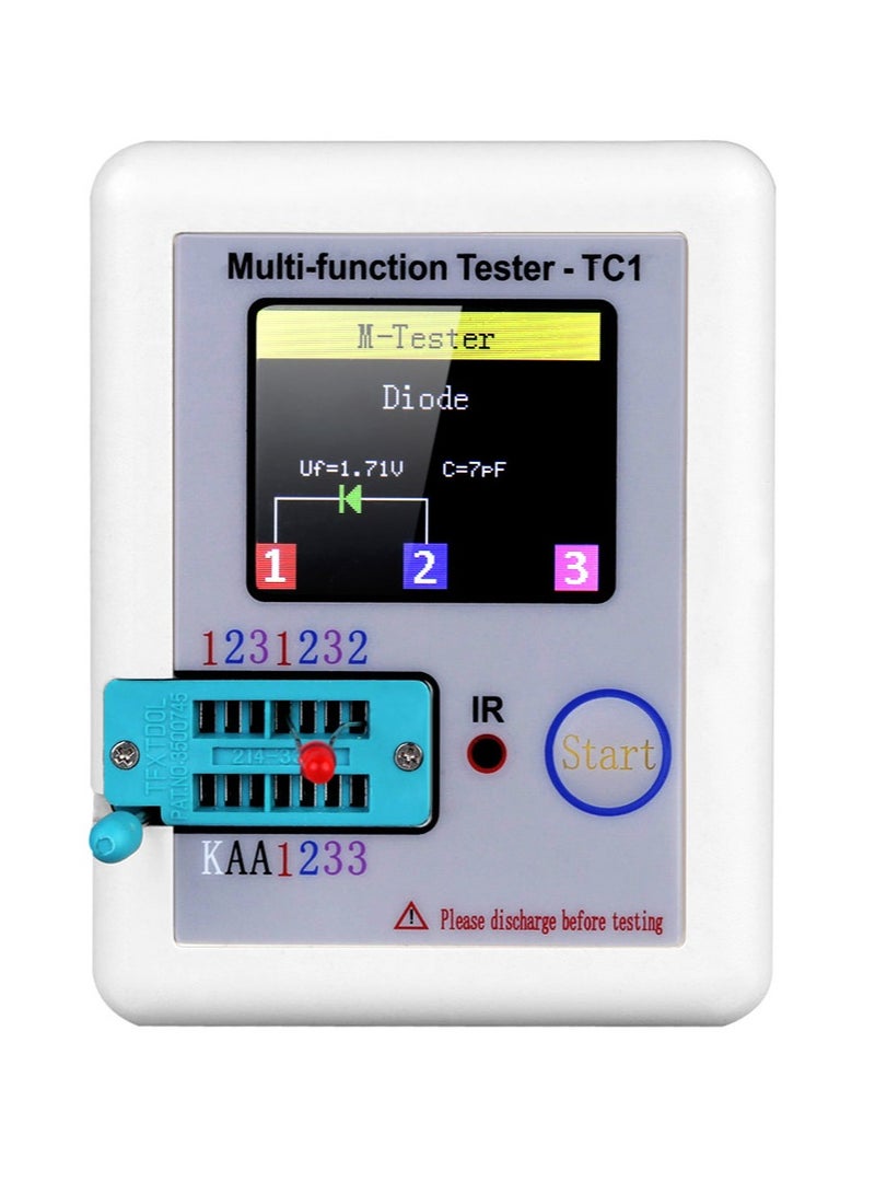 م tester ترانزستور ملون عرض متعدد الوظائف TFT إضاءة خلفية ديدو ثنائي التكافؤ مكثف مقاوم كاشف  - Image 5
