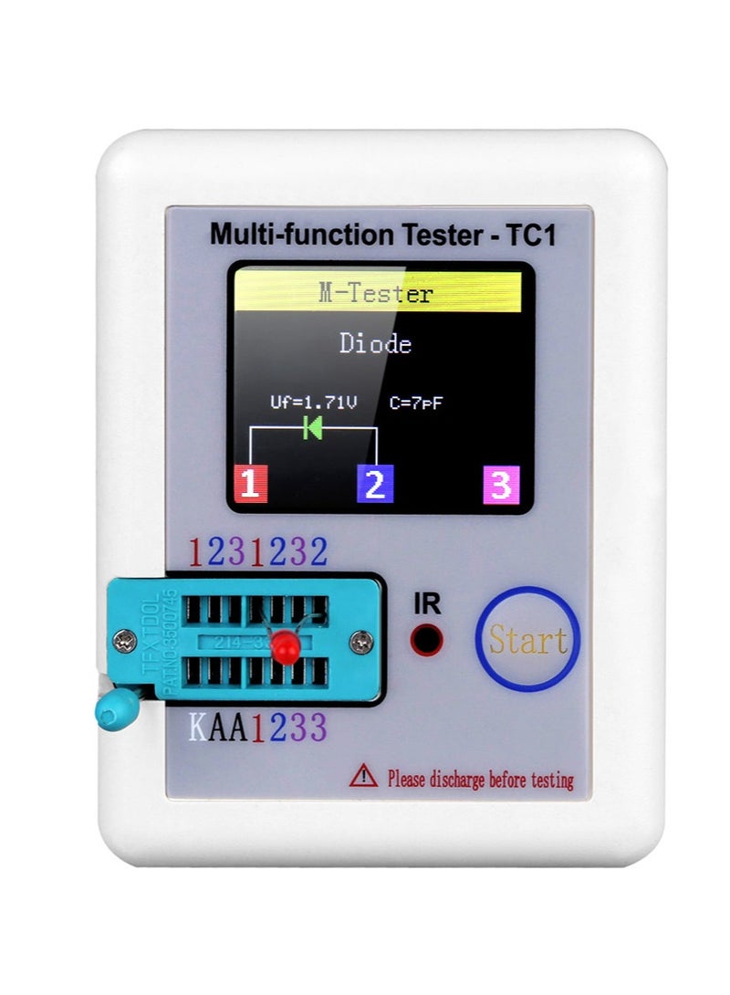 م tester ترانزستور ملون عرض متعدد الوظائف TFT إضاءة خلفية ديدو ثنائي التكافؤ مكثف مقاوم كاشف  - Image 3