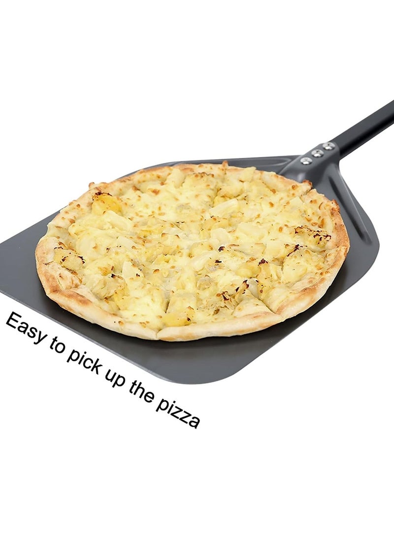 Y&D Pizza Peel 12 Inch, Perforated Long Paddle, Anodized Aluminum Turning Oven for Any Outdoor Or Indoor Grill  - Image 4