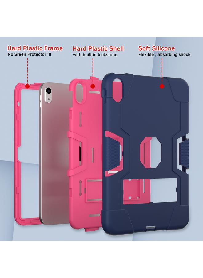 زبون حافظة لجهاز iPad 2025 / 2022 بلون متباين من السيليكون + حافظة كمبيوتر لوحي مع حامل - Image 3