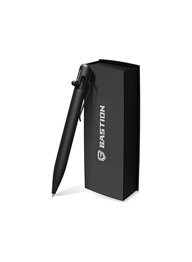 Bastion Luxury Carbon Fiber Bolt Action Pen Durable Professional Ballpoint Pen For Travel School And Work Birthday Gift Idea Black Stainless Steel - Image 1