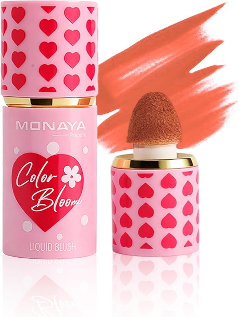 Monaya S004 Color Bloom Liquid Blush Makeup for Cheeks Matte Finish (S202#)