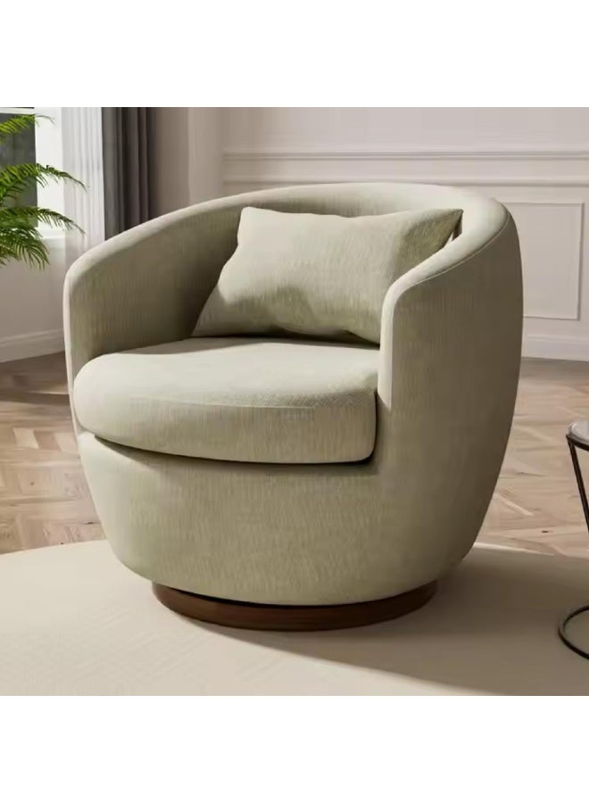 Poppins Home Modern Swivel Accent Chair â€“ Upholstered Wide-Seat Barrel Chair with 360Â° Rotation, Ideal for Living Room and Bedroom Reading Sofa (Light Mint-Green) - Image 1