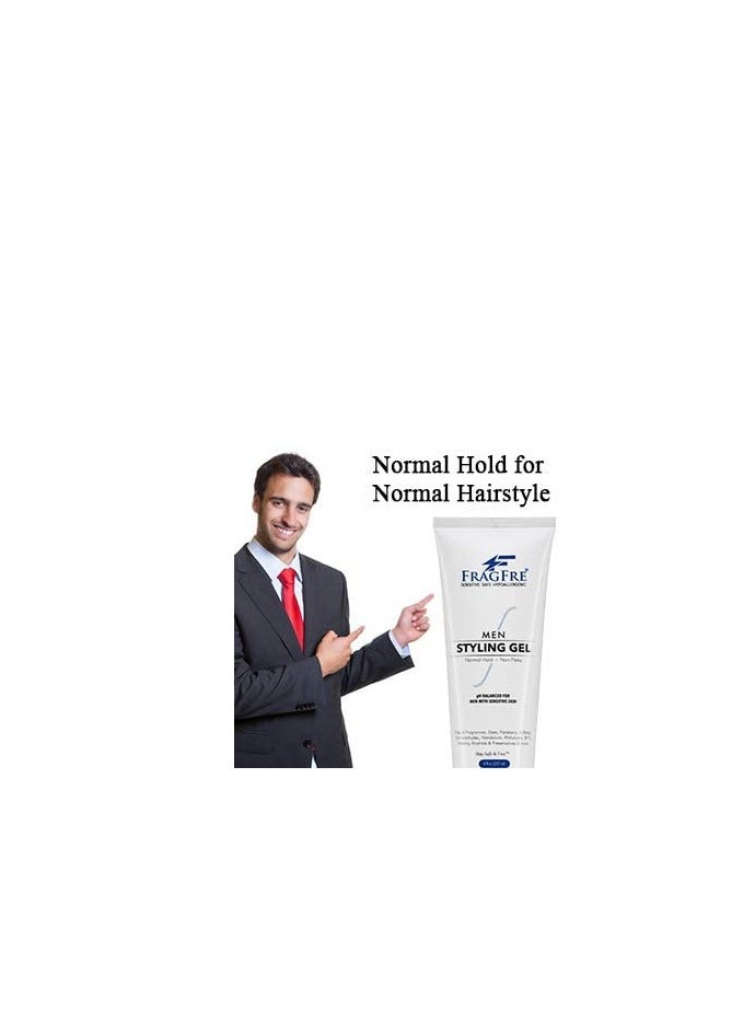 FRAGFRE Men Hair Styling Gel Fragrance Free 8 oz - pH Balanced for Men with Sensitive Skins - Not Too Firm or Too Light - Just Normal Hold for Normal Hair Styles - Hypoallergenic (Bumps Be Gone!)  - Image 4