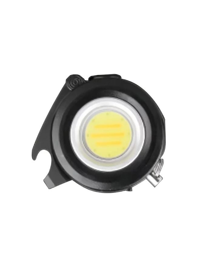 Mini Keychain Flashlight COB Black RGB Color Changing USB Rechargeable Magnet Portable Lantern - Image 1