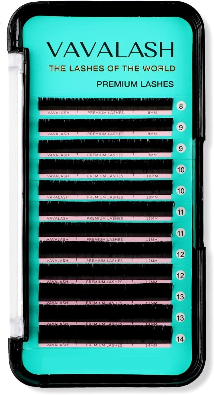 VAVALASH Eyelash Extensions 0.07 D Curl 8-14mm Lash Extensions Supplies Individual Lashes Premium Silk Volume & Classic Lash Soft Matte Dark Professional Eyelashes Extension (0.07-D-8-14 Mixed) - Image 1