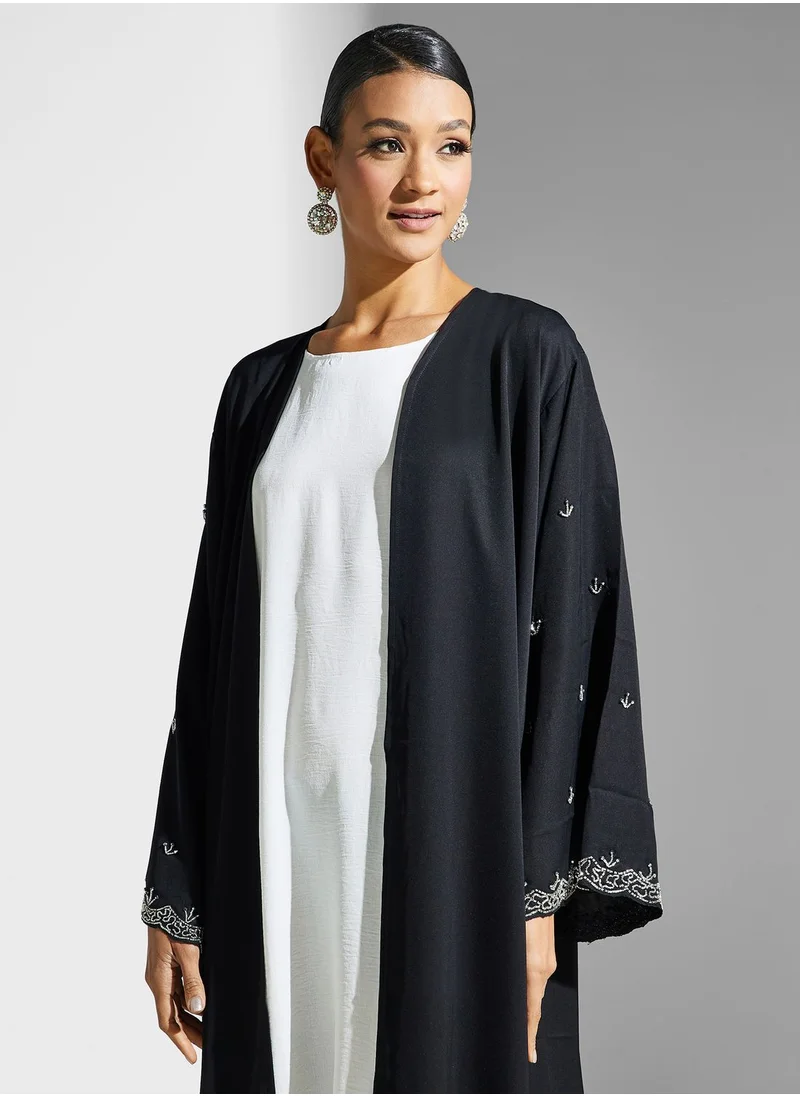 Khizana Embellished Detail Abaya