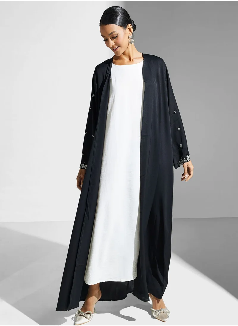 Khizana Embellished Detail Abaya