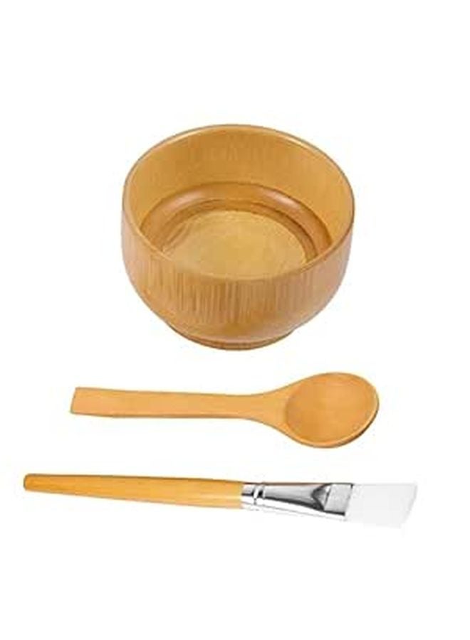 3Pcs Eco Friendly Bamboo Mixing Bowl Set For DIY Skincare Facial Masks - Image 1