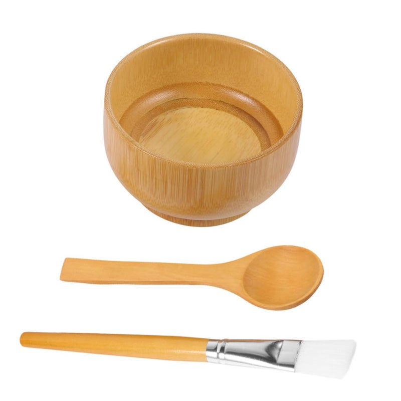 3Pcs Eco Friendly Bamboo Mixing Bowl Set For DIY Skincare Facial Masks - Image 2