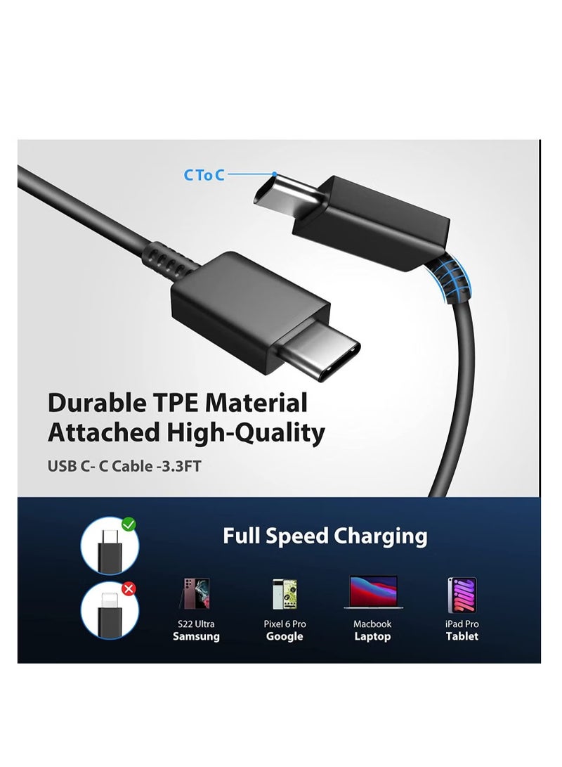 45w Car Charger Super Fast Charge 2.0 Dual Port (45W+15W) with USB C to C Cable for Samsung Galaxy S24/S23/S22/S23 Ultra/ S21 Plus 5G, Note 20/10+ 5G Z Fold 5 5G, S20/Note 20, Tab S9/S9+ - Image 5