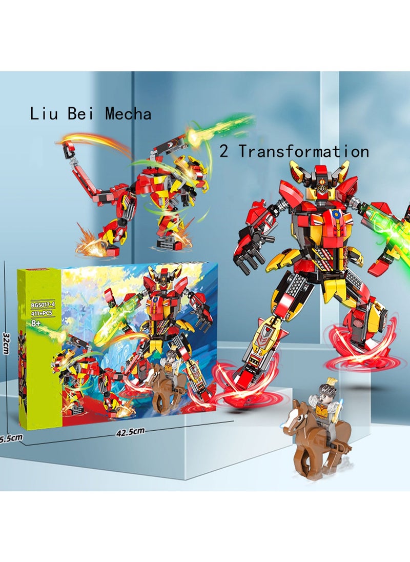 Liu Bei 2 Transformation Mecha 411pcs Assembly Set Toys, Building Block Assembly Game, Best Learning And Role Playing, Suitable For Gifts  - Image 2