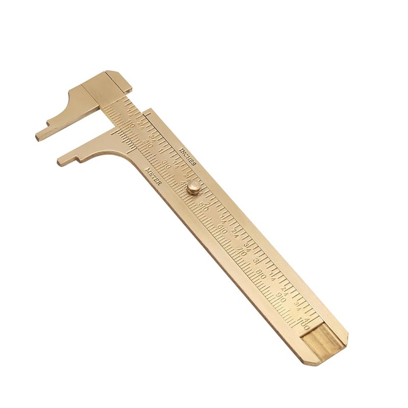 Global versatile design banapoy Strong Brass Vernier Caliper with Double Scales, Convenient Daily Use Measuring Tool, Brass Caliper for Woodworkers and Crafters (Double Scale 100mm) Elegant appearance Modern color selections Modern practical shape Easy lifting build Carefully selected material Cross product combo compatible Changing environment compatible Custom sizing alternatives General standard compliant quality Bug proof seal Popular trusted craftsmanship Reliable daily use design Light durable upgraded substance Indoor outdoor all-purpose fit Chemical free Market need oriented construction Elegant practical multi-option build Slow wear optimized quality Temp & permanent project compatible Batch uniform stable quality Demand fit global economical quality Foldable General purpose premium build All climate suitability - Image 1