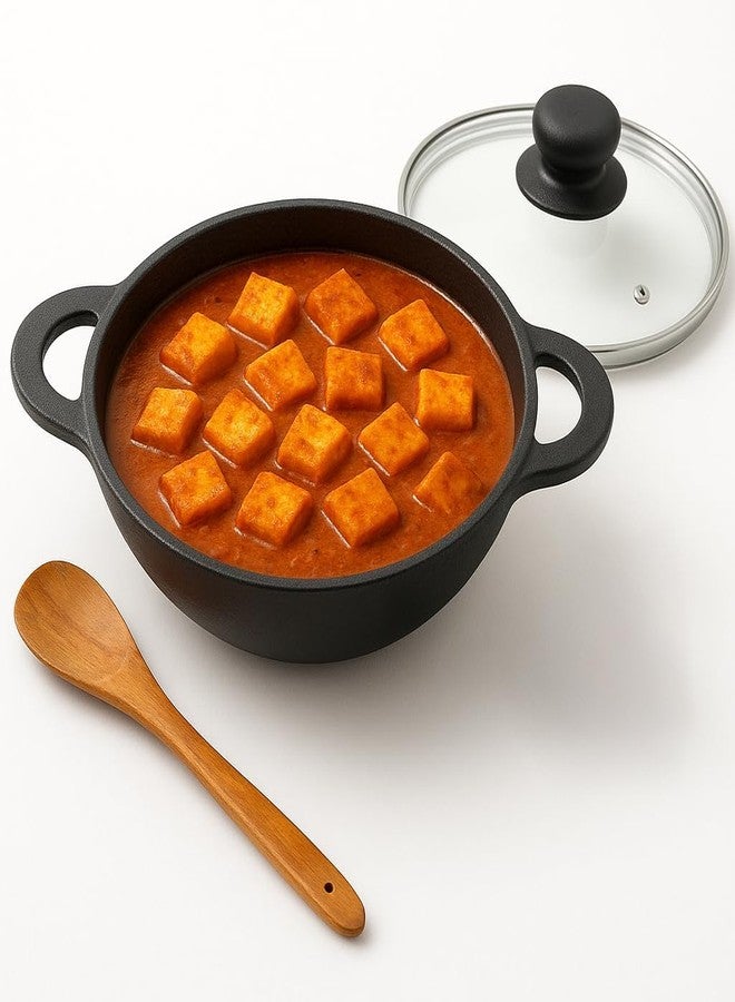 Drumstone (𝟏𝟎 𝗬𝗲𝗮𝗿𝘀 𝗪𝗮𝗿𝗿𝗮𝗻𝘁𝘆 Non Stick Kadai 24cm 3.3L with Lid | Deep Frying Pan for Cooking & Festive Use– 𝐆𝐢𝐟𝐭 𝐟𝐨𝐫 𝐃𝐢𝐰𝐚𝐥𝐢, 𝐘𝐞𝐚𝐫-𝐄𝐧𝐝 & 𝐀𝐥𝐥 𝐎𝐜𝐜𝐚𝐬𝐢𝐨𝐧𝐬 - Image 1