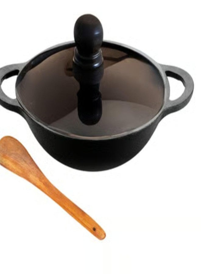 Drumstone (𝟏𝟎 𝗬𝗲𝗮𝗿𝘀 𝗪𝗮𝗿𝗿𝗮𝗻𝘁𝘆 Non Stick Kadai 24cm 3.3L with Lid | Deep Frying Pan for Cooking & Festive Use– 𝐆𝐢𝐟𝐭 𝐟𝐨𝐫 𝐃𝐢𝐰𝐚𝐥𝐢, 𝐘𝐞𝐚𝐫-𝐄𝐧𝐝 & 𝐀𝐥𝐥 𝐎𝐜𝐜𝐚𝐬𝐢𝐨𝐧𝐬 - Image 2
