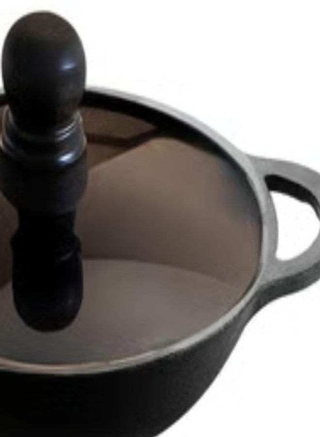 Drumstone (𝟏𝟎 𝗬𝗲𝗮𝗿𝘀 𝗪𝗮𝗿𝗿𝗮𝗻𝘁𝘆 Non Stick Kadai 24cm 3.3L with Lid | Deep Frying Pan for Cooking & Festive Use– 𝐆𝐢𝐟𝐭 𝐟𝐨𝐫 𝐃𝐢𝐰𝐚𝐥𝐢, 𝐘𝐞𝐚𝐫-𝐄𝐧𝐝 & 𝐀𝐥𝐥 𝐎𝐜𝐜𝐚𝐬𝐢𝐨𝐧𝐬 - Image 4