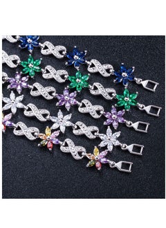 MissTiara Gold Plated with Sparkling Flower Shape AAA zircon Bracelet for Women Ideal For Wedding Prom Pageant and Party  - Image 2