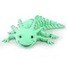 TiTiC 3D Printed Axolotl Fidget Toy 3D Printed Animals ToyArticulated Flexible Axolot Fidget Toy Fun Gift Mint Green 10 in - Image 2