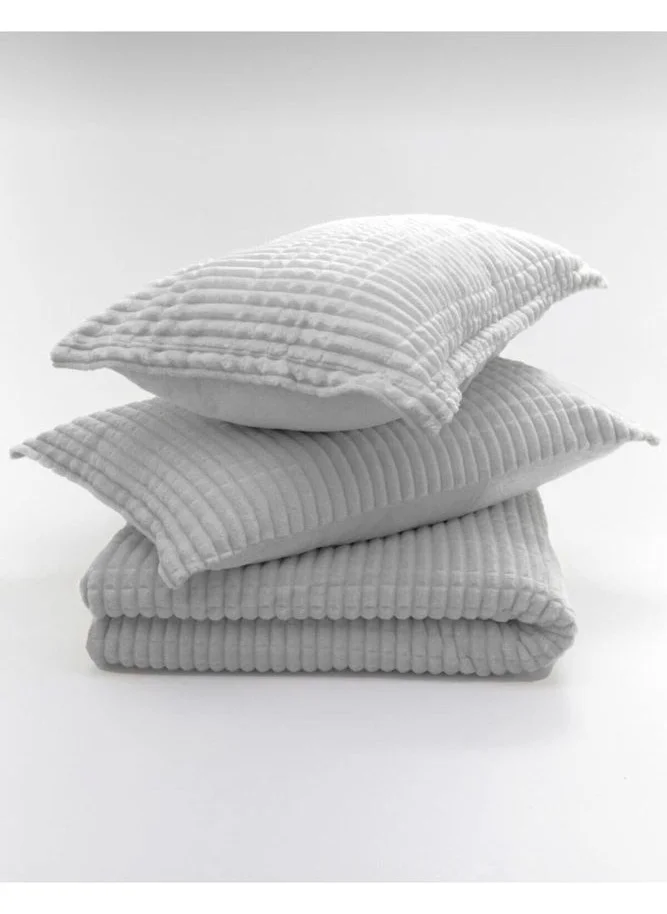 ميرينوس Modern Line 3 Piece Blanket Set Light Grey