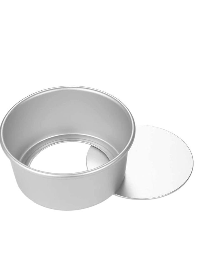 AMERTEER 8 Inch Cake Pan with Removable Loose Bottom, Non-Stick Carbon Steel Deep Round Baking Pan, Heavy Duty Bakeware Round Cake Pans, Quick Release Cake Molds for Baking Layer Cake - Image 1