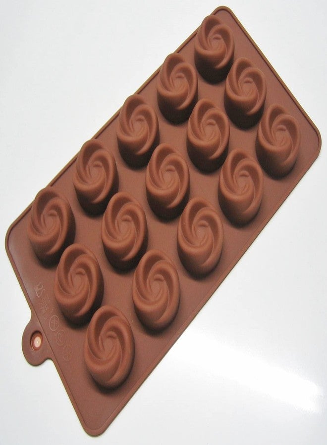 BAKERS 4U قالب سيليكون لصنع الشوكولاتة على شكل وردة - Image 1