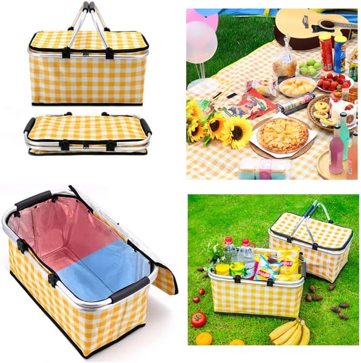 Hawaii Picnic Mat and Basket,Beach and Desert Mat,Foldable Cooler Bag and Picnic Blanket,2M*2M Large Size Waterproof and Sandproof Camping Mat (Mat and Basket) - Image 4