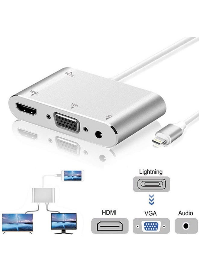 Generic For Apple Interface to HDMI VGA Jack Audio TV Adapter Cable Converter for iPhone X iPhone 8 7 7 Plus 6 6S iPad Series  - Image 1