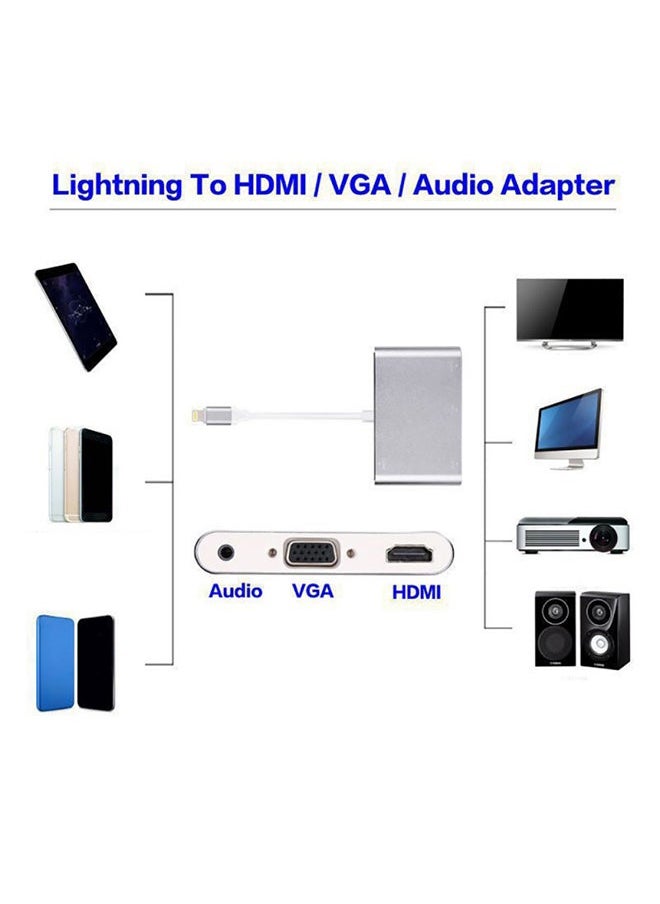 Generic For Apple Interface to HDMI VGA Jack Audio TV Adapter Cable Converter for iPhone X iPhone 8 7 7 Plus 6 6S iPad Series  - Image 4