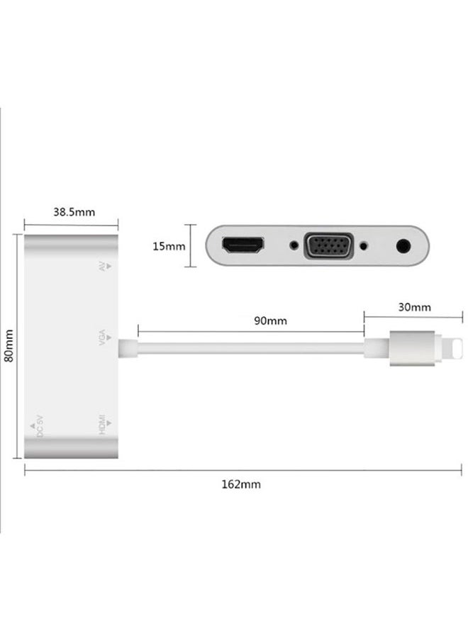 Generic For Apple Interface to HDMI VGA Jack Audio TV Adapter Cable Converter for iPhone X iPhone 8 7 7 Plus 6 6S iPad Series  - Image 3