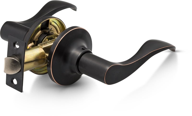Berlin Modisch Passage Lever Door Handle [Non-Locking Lever Set] for Hallway Doors or Closets with a Oil Rubbed Bronze Finish, Reversible for Right & Left Side, Classic Series - Image 1