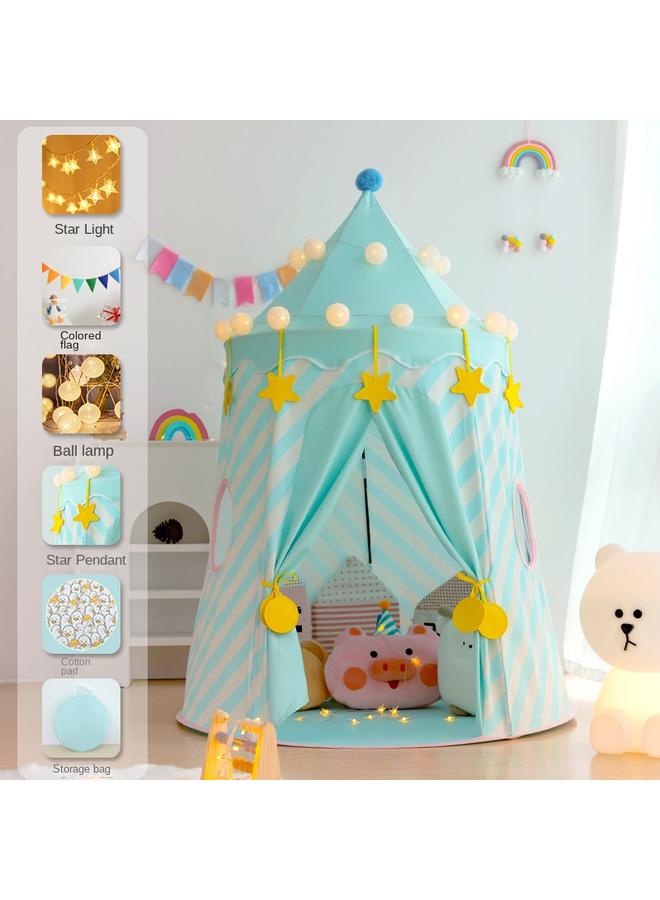 الأزرق جي دبليو غرفة الأطفال خيمة لعبة غرفة الأميرة ألعاب الأولاد والبنات بيت هدية الطفل - Image 1