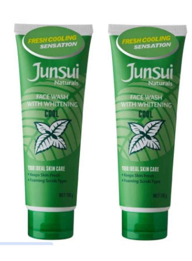 جونسوي عبوة من قطعتين من غسول الوجه المنعش والمبيض الطبيعي 100 غرام - Image 1