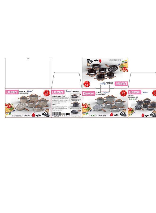 DESSINI 19Pcs Granite Cookware Set 2060 - Image 2