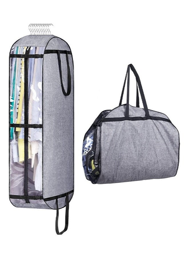 Arabest 2 in 1 Portable Extra Large Hanging Closet Organizer, Hanging Garment Bags, Closet Storage Bag, Moving Bags, skirt Clothes Storage Bag, Moving Garment, Dresses Suit Protector Cover, Cloth Travel Bag - Image 1